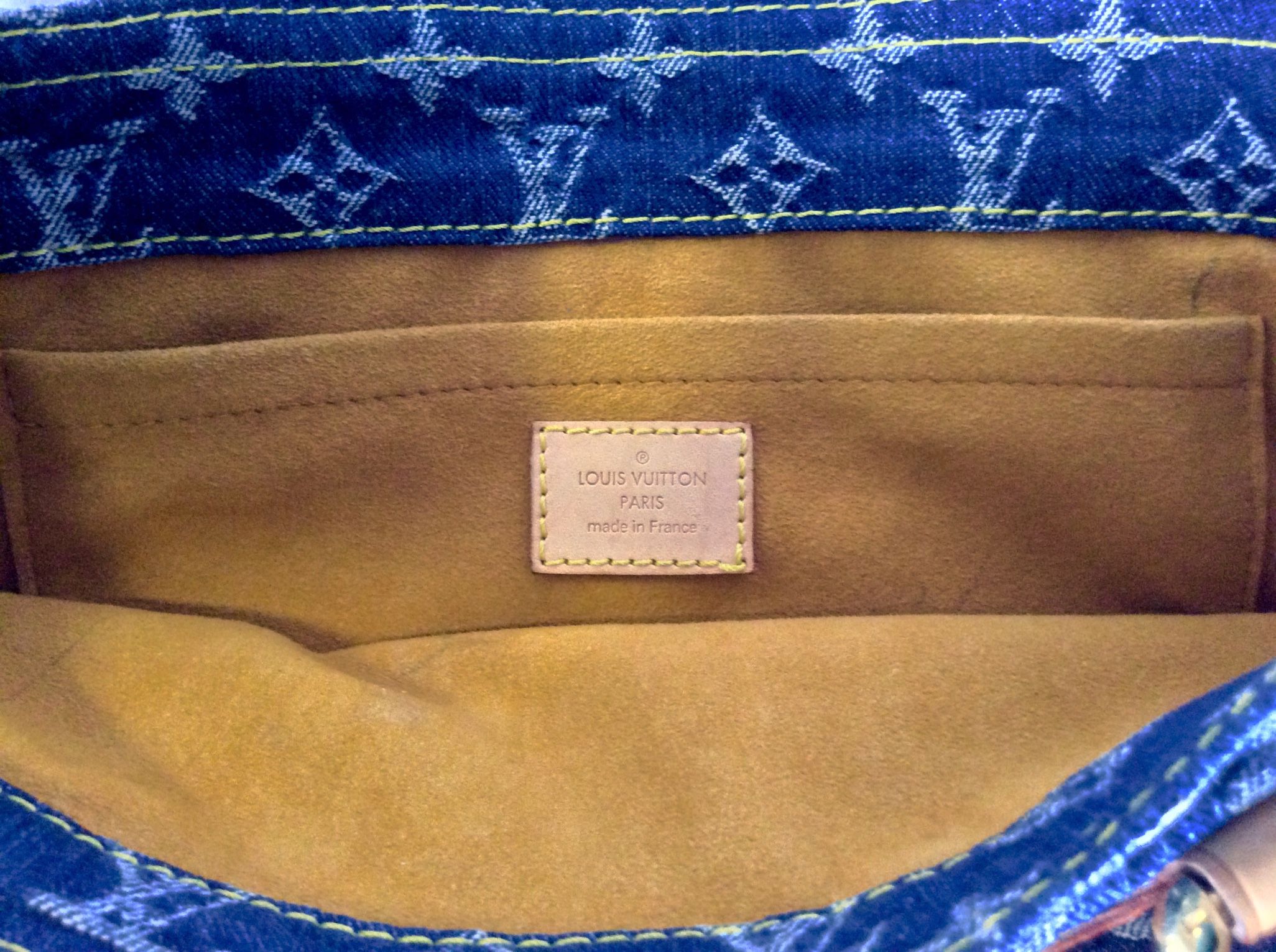 Louis Vuitton Flat Shopper Sac Plat Denim Bag Limited Edition for