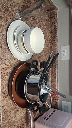 Kitchen pots and utensils
