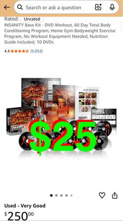 INSANITY Base Kit - DVD Workout, 60 Day Total Body Conditioning Program, Home Gym Bodyweight Exercise Program, No Workout Equipment Needed, Nutrition