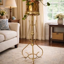Ethan Allen Brass Plant Stand