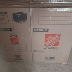 15 Medium Boxes With Carry Handles $25 