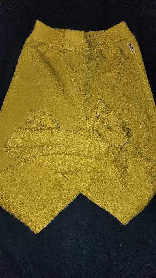 Yellow Sweat Pants Girls Med 10-12  East or West