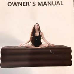 Queen Inflatable camping Bed Air Mattress black - Automatic air pump
