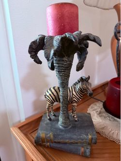 ZEBRA CANDLE HOLDER (HEAVY)