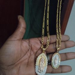 24kp Virgin Mary  Necklaces 