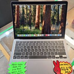 MacBook Air 2020 Apple M1 8GB Ram 256GB SSD macOS Sequoia Battery Health 100% Battery Count - 14. Comes with Charger. 