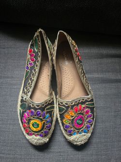 Clowse embroidered espadrille flats EU38