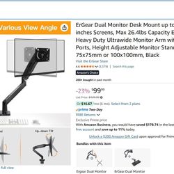 ErGear Premium Dual Monitor Mount