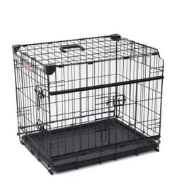 Lucky Dog Sliding Double Door Dog Crate, Large, 42"L