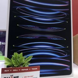 iPad Pro12.9” Inch(6th Gen) 256GB WiFi Cellular, SILVER color, Finance Available 