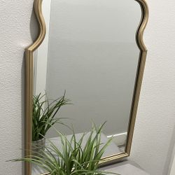 Gold Mirror Antique/ Metal/ Decorative  (2) Available 