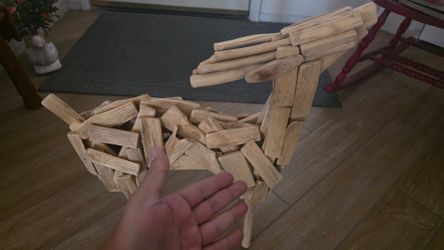Hand made wooden deer