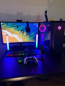 Full RGB Gaming PC Setup samsung Monitor