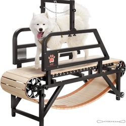 Dog Treadmill for Large/Medium Dogs with Brake, Slatmill with 3 Adjustable Ramps, Doggy Pacer to Unleash Joy, Keep Active & Fit, Supports Up to 330 lb