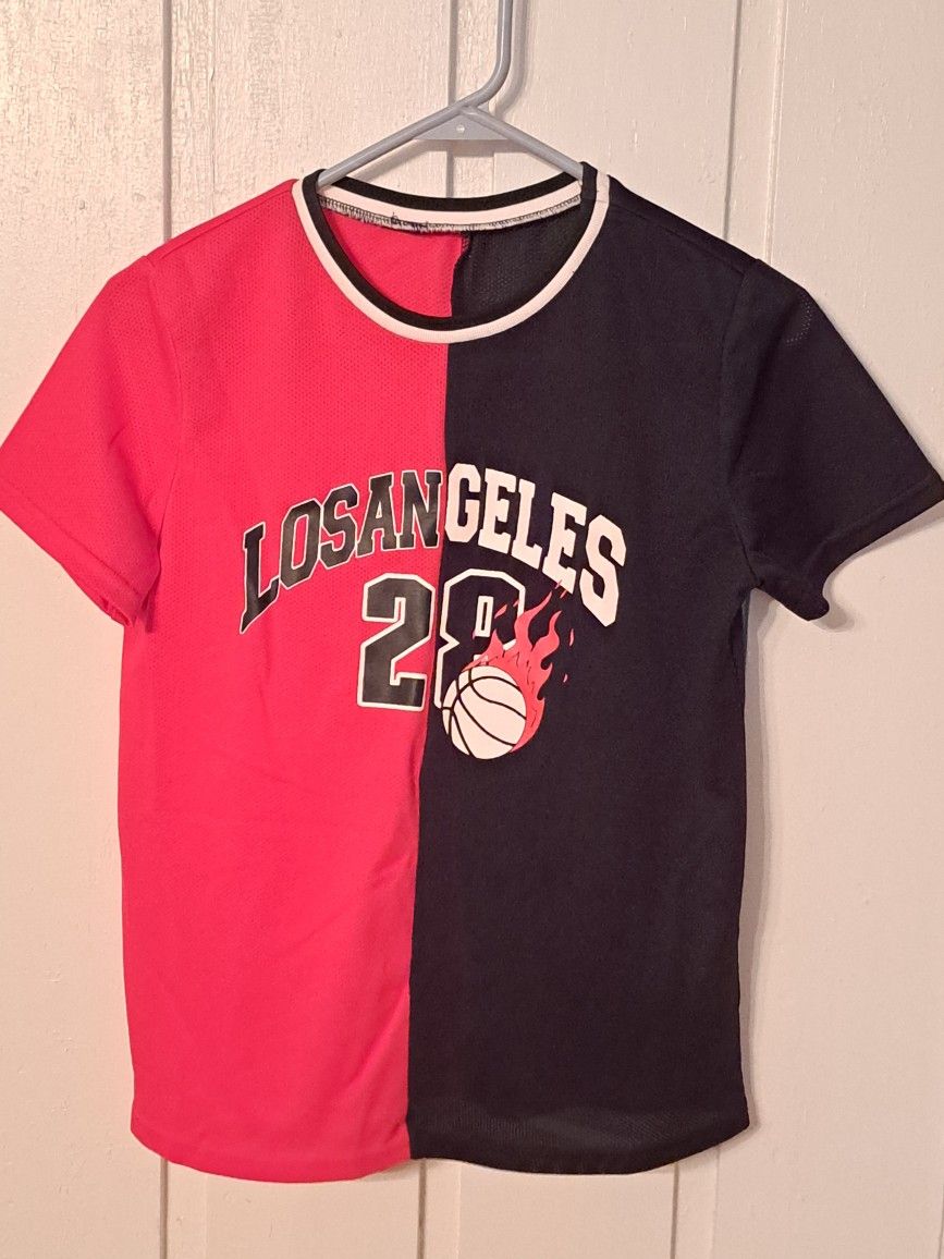 Boys Jersey Size 11 12 Years SHEIN Red Black