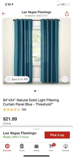 84”x54” Blue curtains