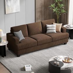  89 Inch Sofa with Extra Deep Seats Oversize, 3 Seater Sofa for Living Room, Modern Couch and Sofa, Comfy Armrests and Seats and Backrests, Easy Insta