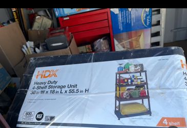 HDX 4 Shelf Stand- Black