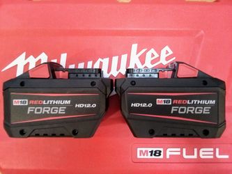 Milwaukee M18 RED LITHIUM FORGE HD12.0 Batteries 