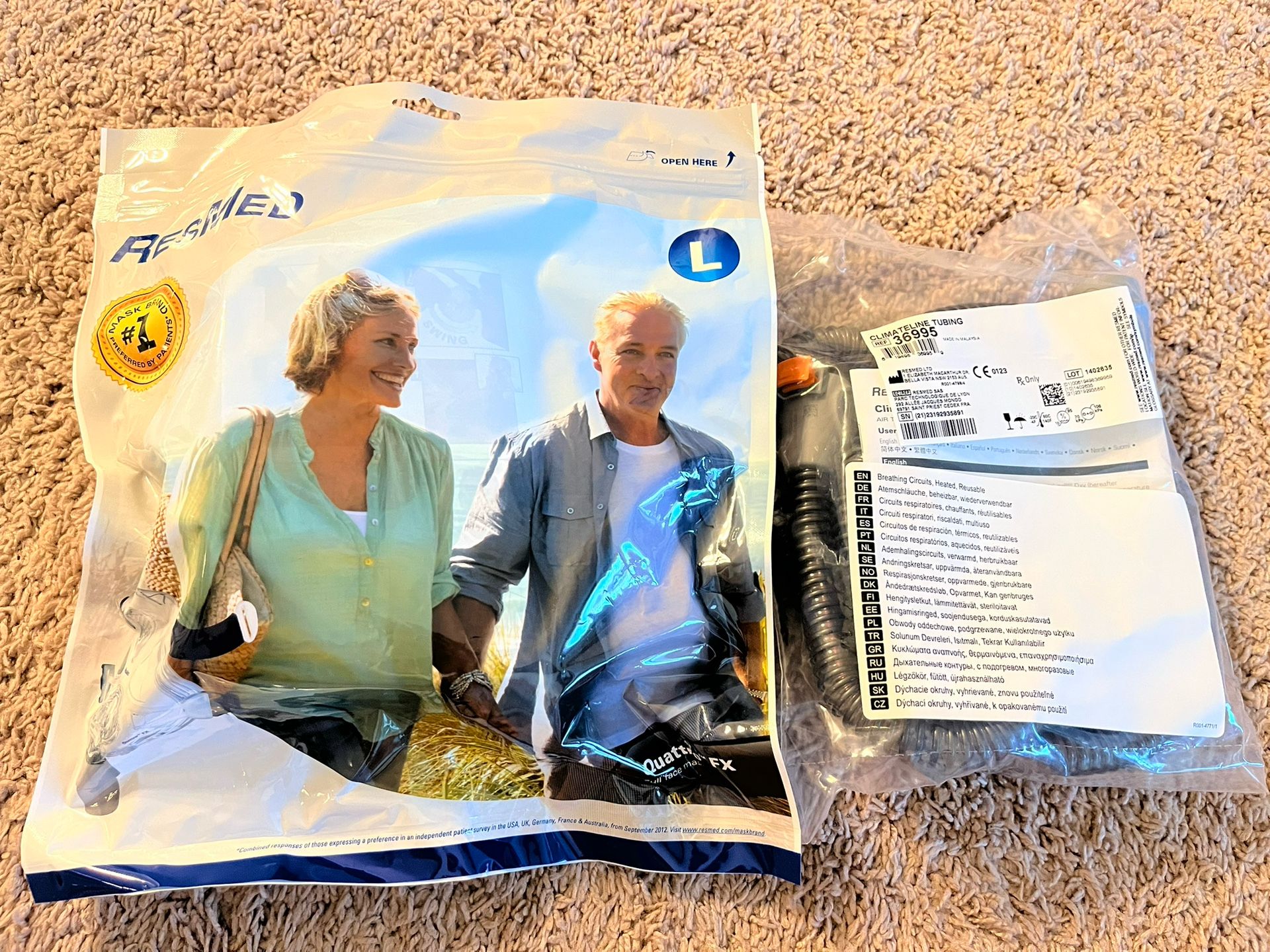 Resmed Quattro FX Full Face CPAP Mask With Climateline Tubing