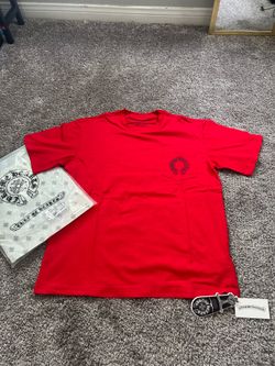Size L Chromie Red t shirt with teeth design