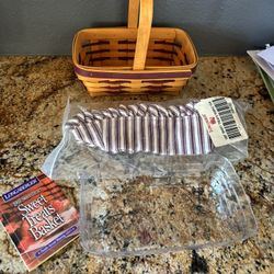 Longaberger Vintage Collectible NWT Purple Weave Sweet Treats Basket Combo 