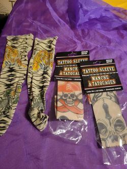 Halloween Costume Accessories Tattoo Sleeves Bundle – 4 Pieces