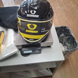 Soman SM965-s Black 4xl Motorcycle Helmet