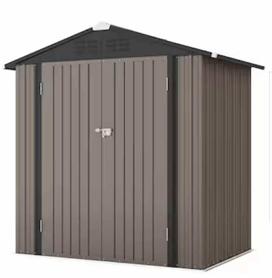 Patiowell 6-ft x 4-ft Galvanized steel Storage Shed
