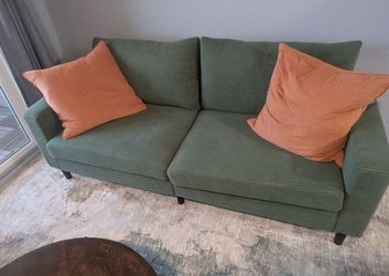 LINSY 79'' Loveseat Sofa: Comfy Corduroy Love Seat Couch with Adjustable Deep Seat Mode