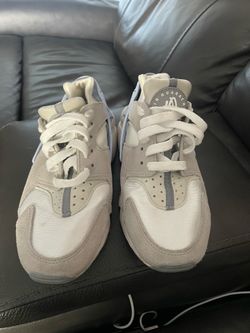 Nike Air Huarache - White, Gray, and Light Blue