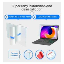 Blue Light Screen Protector for 15.6 Inch Computer Monitor and Laptop – Anti-UV Blue Light Blocking Film for Desktop PC, Eye Protection Filter, 14.2" 