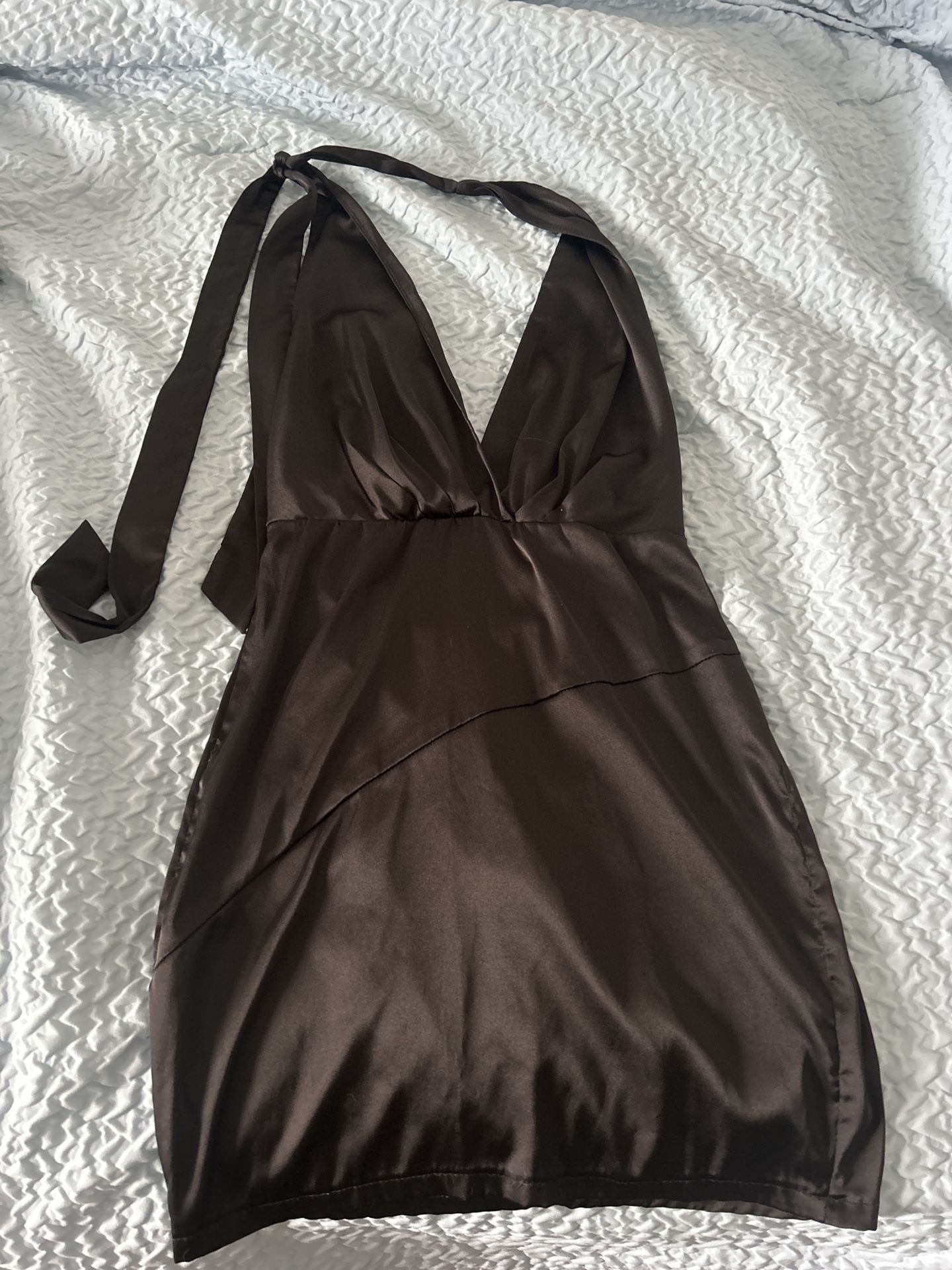 Satin Halter Dress