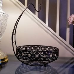 Fruit Metal Basket With Banana Hook