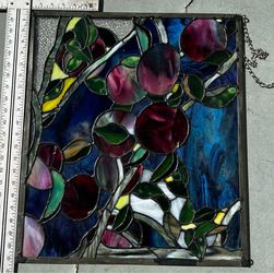 18.5w x 21.5L Stained Glass Fruit Window Hanging