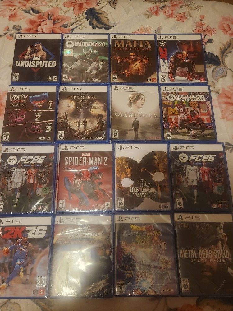 PS5 GAME LOT 14 OUT OF 16 SEALED LOT