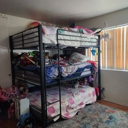 Three Full Bunk Beds 