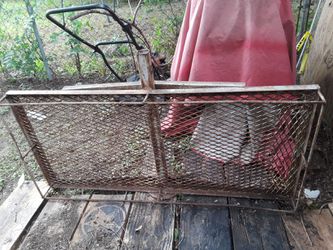 Metal Basket for a Travel Trailer       Or   Golf Cart..   Bask