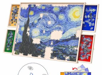 Rotating puzzle board