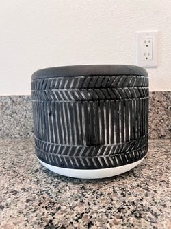 Black, bohemian style Plant Pot