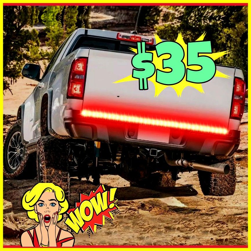 🚨🚦NEW 3X BRIGHTER TRUCK TAILGATE LED STRIP 3RD BRAKE LIGHT! 5 SIGNAL FUNCTIONS🚦🚨