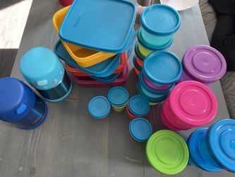 Thermos and Tupperware Containers 