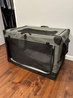 Large Soft-Sided Collapsible Dog Crate