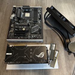 Gaming PC Parts - ASUS ROG Strix 2060 6gb, MSI B350 PC MATE MOBO, Ryzen 7 1700x CPU, G.Skill Trident Z 2x8gb, NZXT Kraken Liquid Cooler