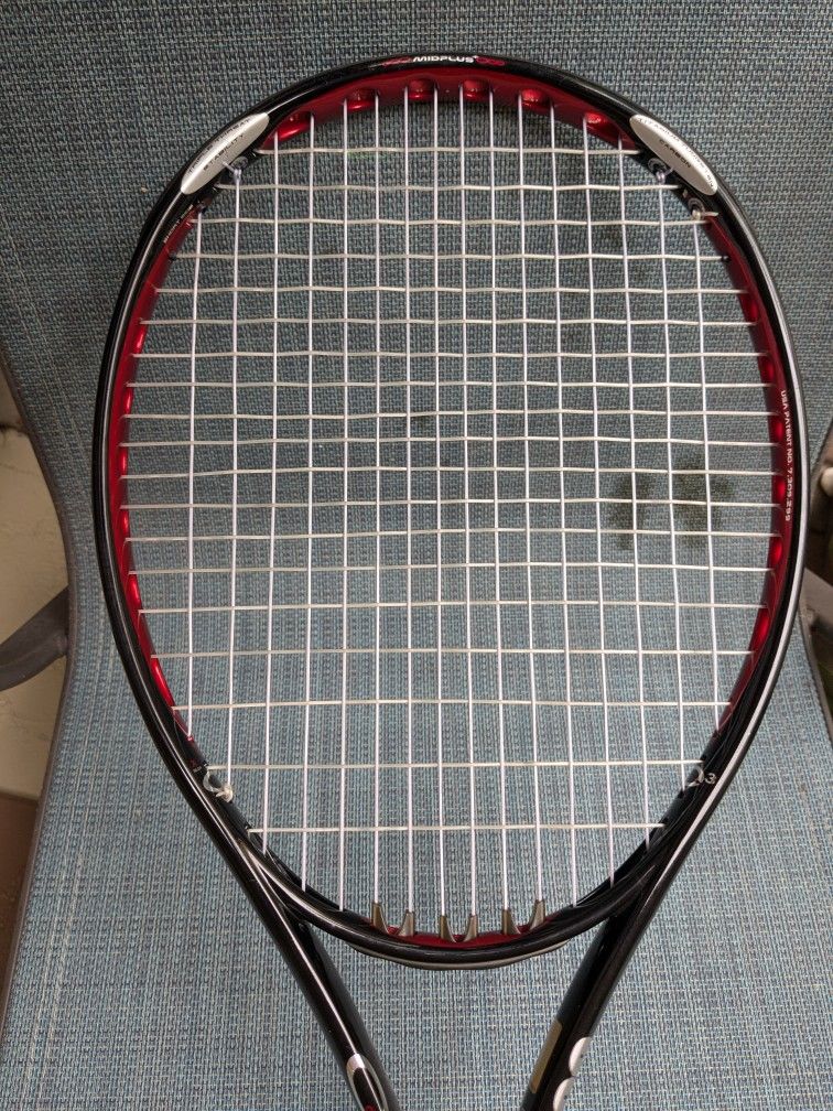 Prince O3 Red Tennis Racket 105 Grip 4-1/4" with cover