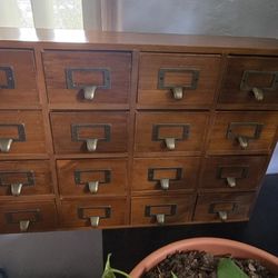 Antique Style Apothecary Cabinet 16 Drawers Wood Box Desk Drawer Organizer Box