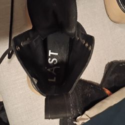 Jane Black Leather Combat Boots