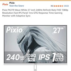 Pixio 27in White Monitors