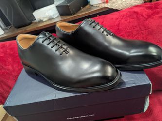 Bruno Marc Black Leather Oxford Dress Shoes (9.5)
