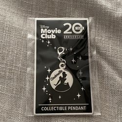 New Rare Disney Movie Club Exclusive 20th Anniversary Cinderella  Bracelet Charm/ Pendant 